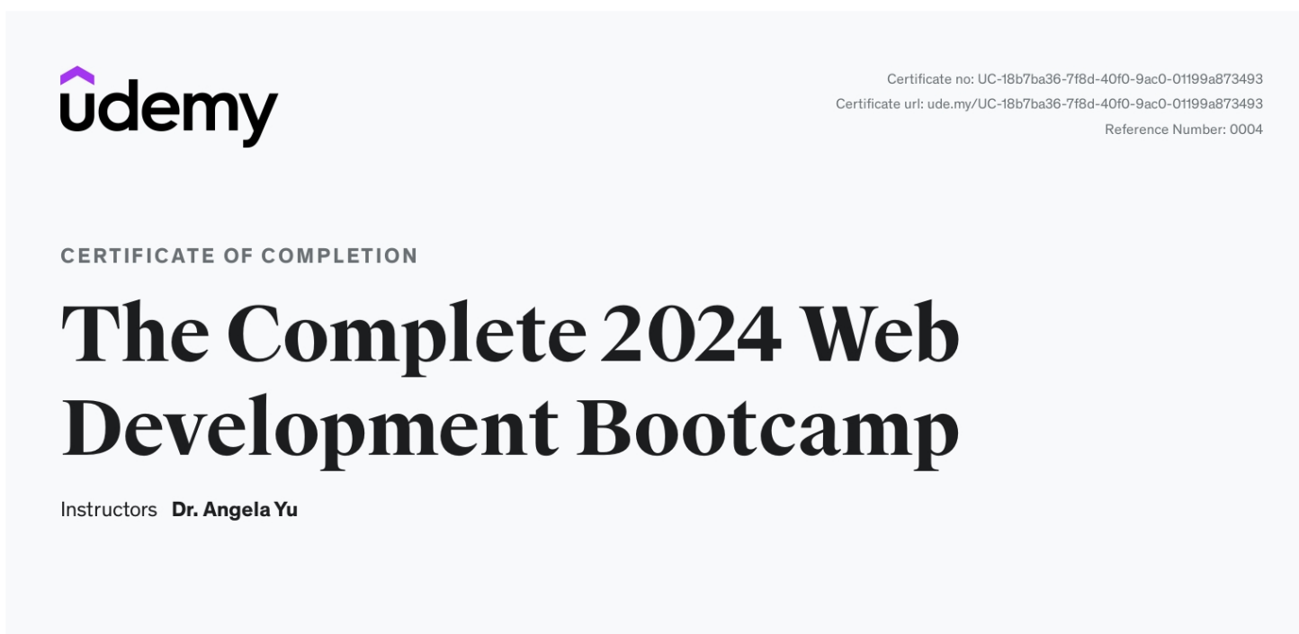 Web Development Bootcamp